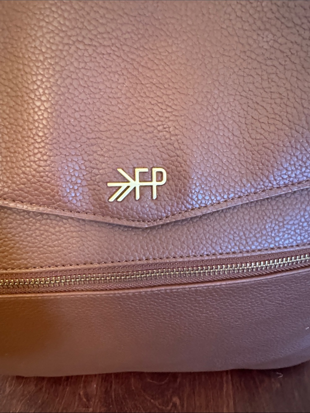 Freshly Picked Cognac Brown Leather Classic Backpack Diaper Bag - Picture 2 of 9